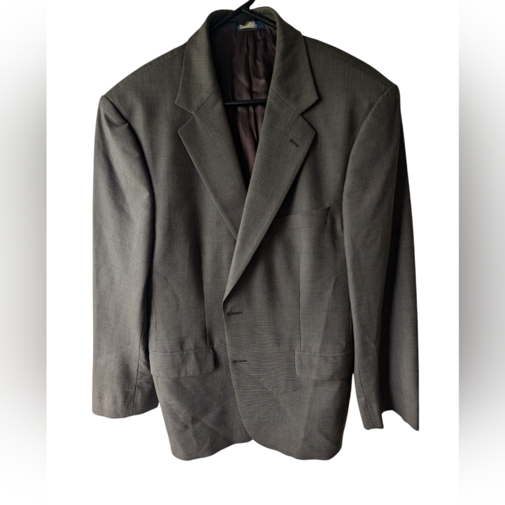 Brooks Brothers 346 Men's Grey Patterned Stretch Blazer 42R